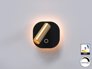 Biblos Бра с ридером черный/золотой