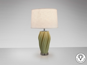 Salome Настольная лампа 1L зеленая керамика