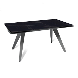 Стол раскладной Rhein (160+40+40), керамика матовая Black gold