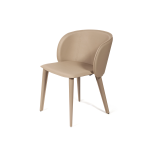 Стул Ornella, кожа фактурная серо-бежевый