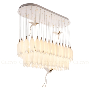 Люстра Cloyd ARGANA C54 / шир. 110 см - керамика - E14 - белый (арт.11238)