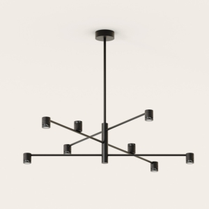 Подвесной светильник Tea XL черный металл/черный мрамор