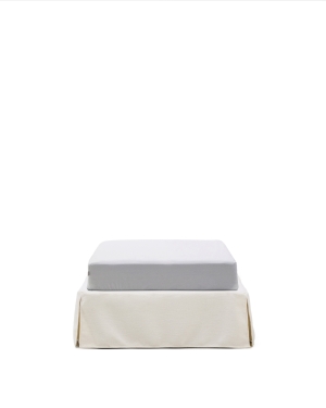 Основание кровати Jaira со съемным чехлом из белого шенилла для матраса 90 х 200 см
