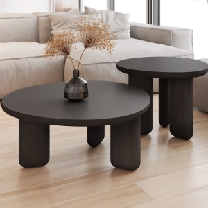 Журнальный столик Momo D600 массив / пластик fenix темно-серый