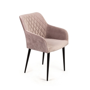 Стул с подлокотниками Robert, бархат бежевый 5