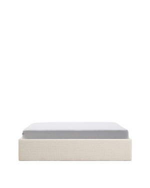 Основание кровати Nelzi из шенилла цвета экрю для матраса 160 x 200 см