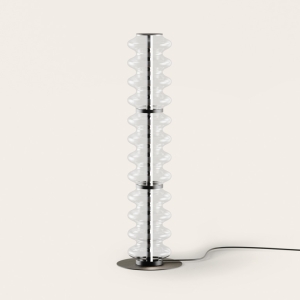 Торшер Vitree черный металл/ прозрачный плафон