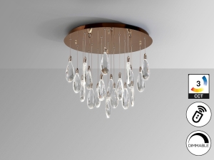 Lagrimas Люстра 19L розовое золото