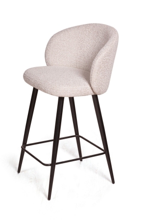 Стул полубарный Vito, букле серый / опора конус