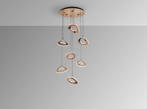 Mirena Люстра 7L розовое золото