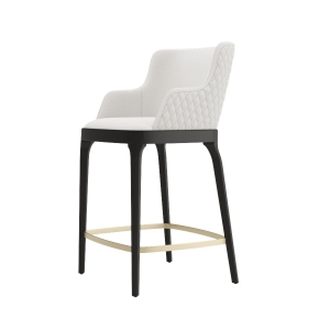 Кресло полубарное Magda, массив бук, рогожка белый