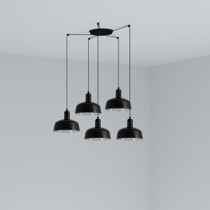 Подвесной светильник TATAWIN с абажуром черный металл 5xE27