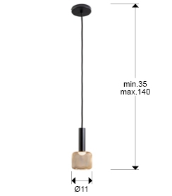 Подвесной светильник Sincro 1L черный/золотой от интернет-магазина IDODOM.RU