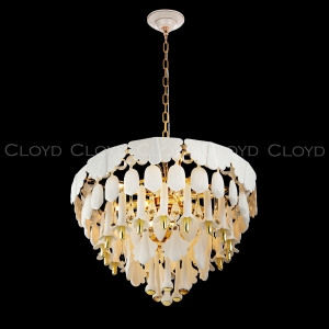 Люстра Cloyd PLINSE C12 / Ø61 см - керамика - золото (арт.11456)