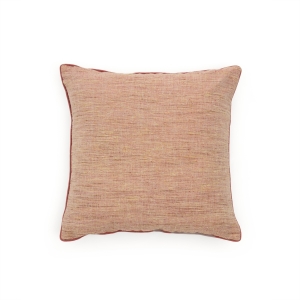 Чехол на подушку Aleos розовый из меланжевой ткани с контрастной отделкой 45 x 45 см