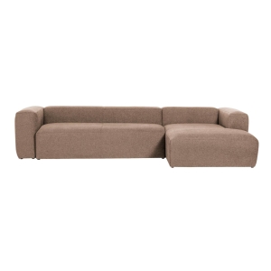 Диван 3-местный Blok с правым шезлонгом розовый 330 см