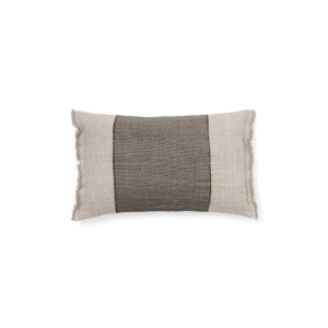 Чехол для подушки Lorin из льна зелёного цвета с бахромой 30 x 50 см