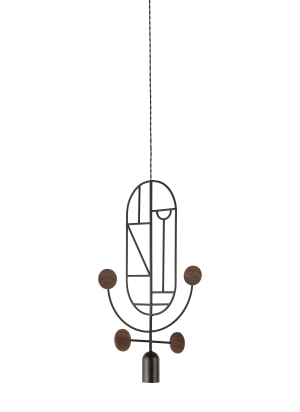 Подвесной светильник Wooden Dots WDS05 graphite/walnut