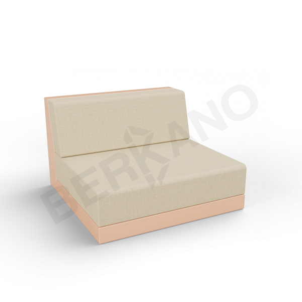 Диван Quarter modular средний с подушками Terracotta / Bone Brown