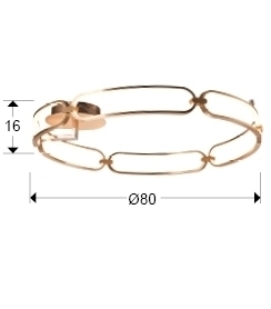 Потолочный светильник Colette Ø80 розовое золото DIM от интернет-магазина IDODOM.RU
