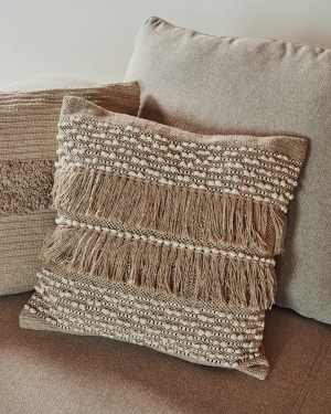 Бежевый чехол для подушки из 100% хлопка Mariana 45 x 45 см