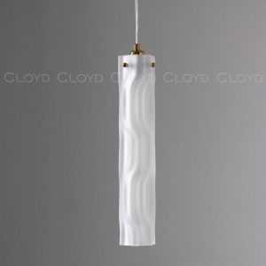 Подвесной светильник Cloyd ICEBERG-A P1 / Ø8 см - латунь - белое матовое стекло (арт.11643)