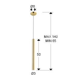Подвесной светильник Varas 1L золото от интернет-магазина IDODOM.RU