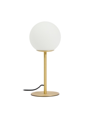 Настольная лампа Brisia в матовой латунной отделке со стеклянным плафоном Ø15 см