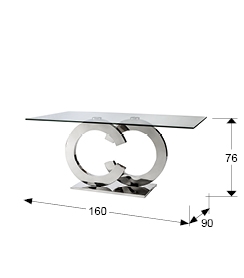 Обеденный стол Casandra стальной 160 см от интернет-магазина IDODOM.RU