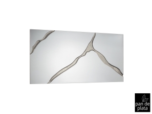 Прямоугольное зеркало Surcos серебряное 80X180