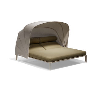 Уличный двойной шезлонг Pasadena с солнцезащитным козырьком