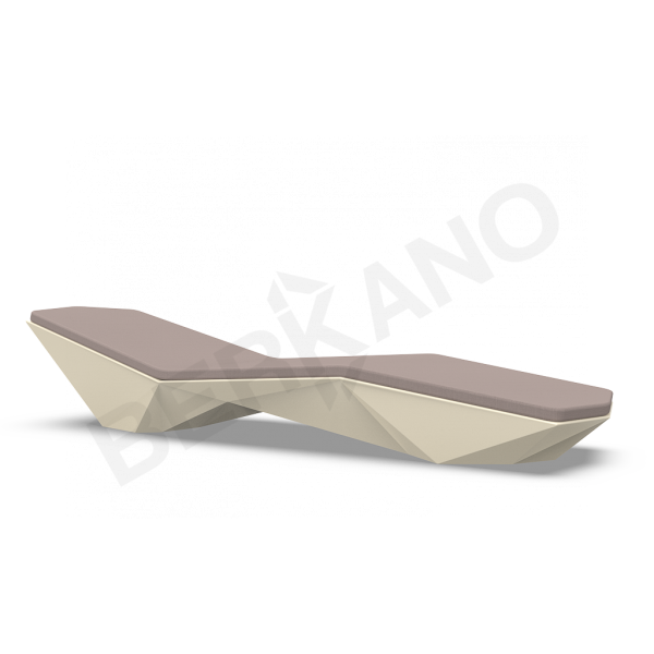 Шезлонг Quaro с подушками Bone Brown, Cappuccino