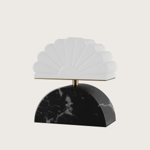 Настольная лампа Gina состаренный золотой металл/черный мрамор