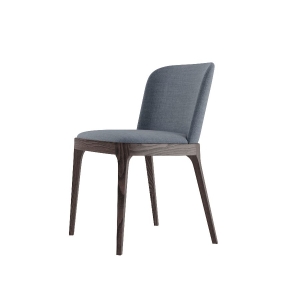 Стул Magda без стежек, массив бук, рогожка синий