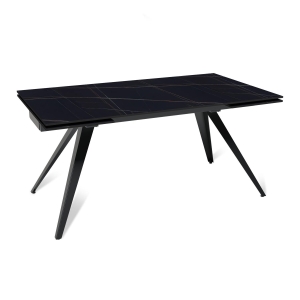 Стол раскладной Asti (160+40+40), керамика матовая Black gold