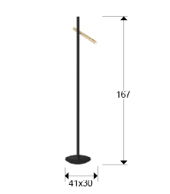 Торшер Varas 2L золотой/ черный от интернет-магазина IDODOM.RU