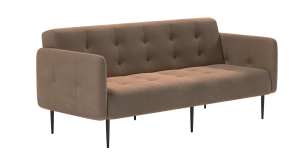 Monaco диван-кровать прямой с подлокотниками, трехместный, велюр бежевый Velutto 23