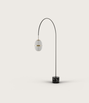 Торшер Pull P1249 Matt black/Aged gold