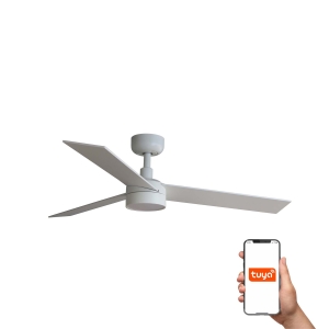 Потолочный вентилятор RUDDER S Ш1060 белый/ясень 3P LED 18W DIM TUYA