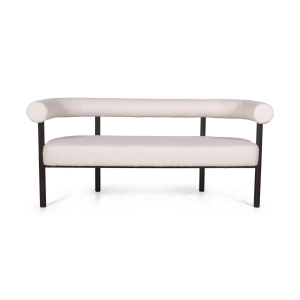 Диван Biggi, букле Turin ivory / опоры черные