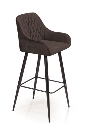 Стул барный Robert, бархат антрацит 14