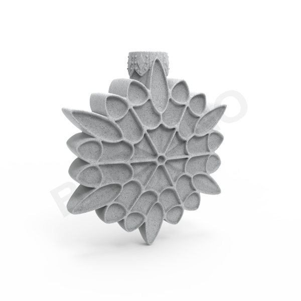 Праздничное украшение SNOWFLAKE White Granite