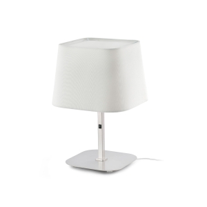 Белая настольная никелевая лампа Sweet
