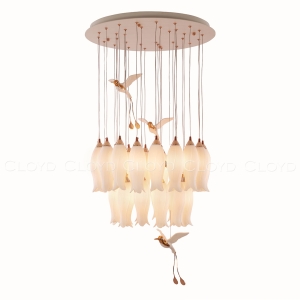 Люстра Cloyd ARGANA C30 / Ø60 см - керамика - E14 - белый (арт.11236)