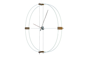 Настенные часы Delmori белый/хром/орех