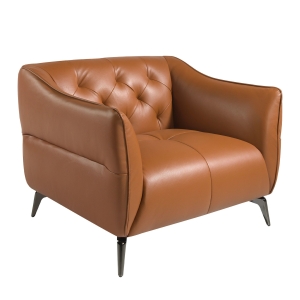 Кресло 5098/KF150-1P с кожаной обивкой капитоне