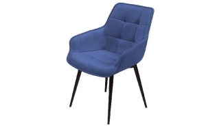 Стул с подлокотниками Capri, бархат синий 29 / опора конус