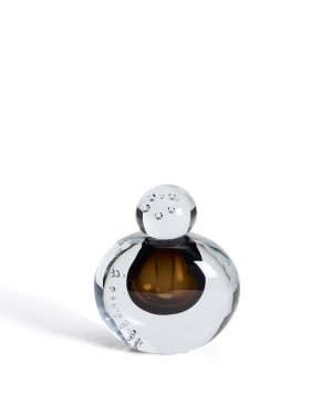 Ваза Lunivo из коричневого стекла 13 см