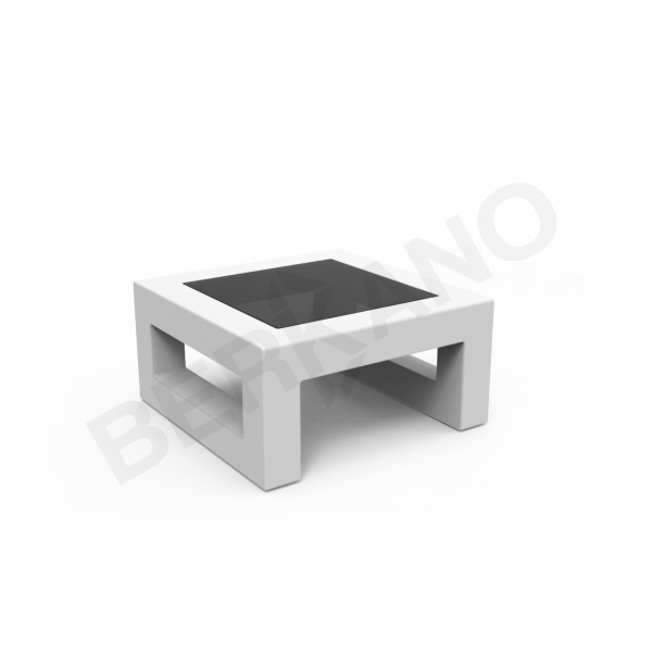 Стол Quarter lounge со стеклом белого цвета