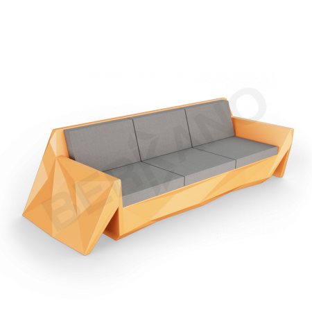 Диван Quaro с подушками Orange, Graphite